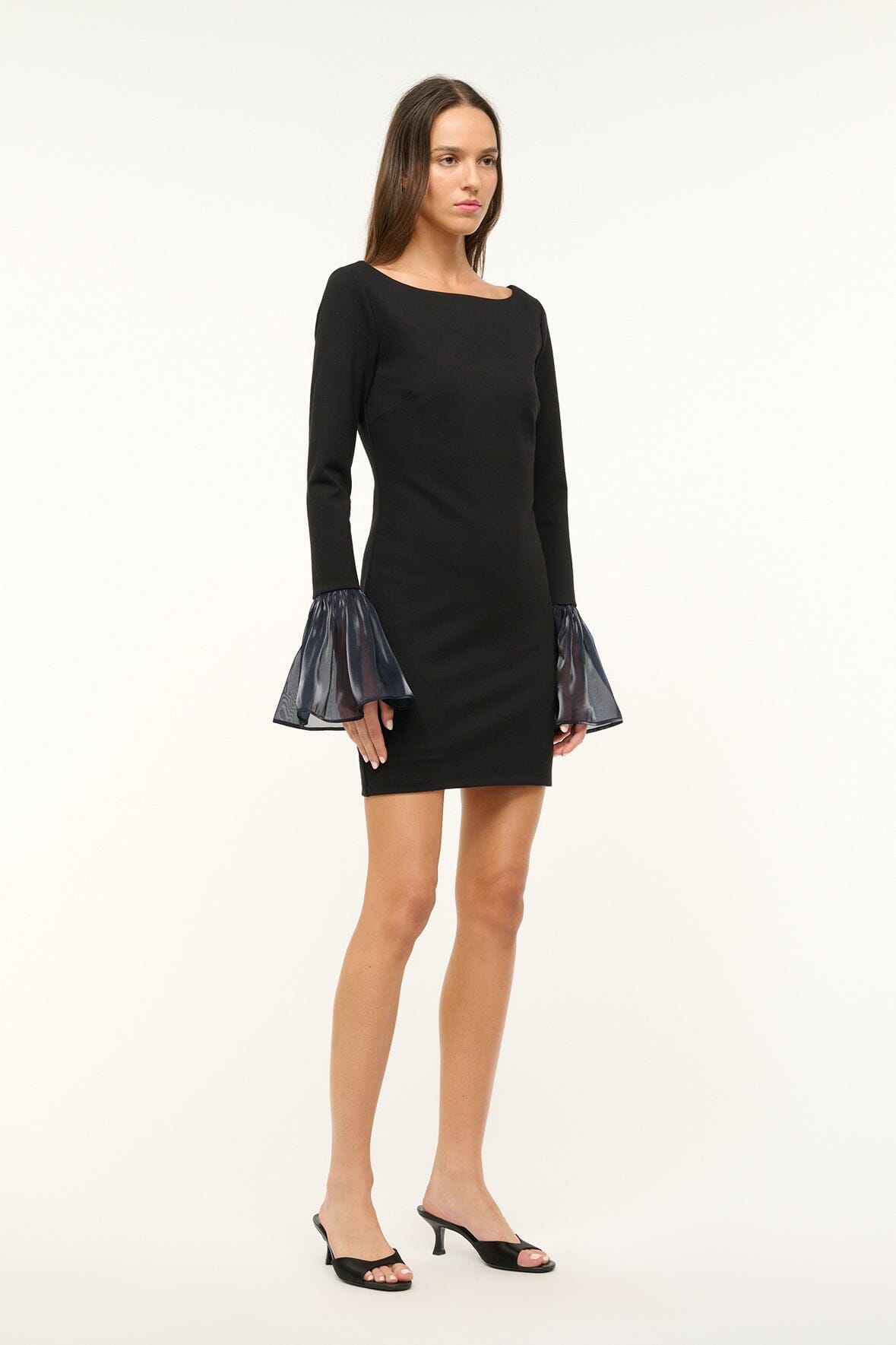 Image HAWTHORNE DRESS | BLACK NAVY 3 of 5 and Clicking this image will trigger a zoom pop-up