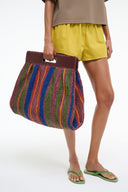 Image RUE TOTE BAG | JUNGLE STRIPE RAFFIA 6 of 10