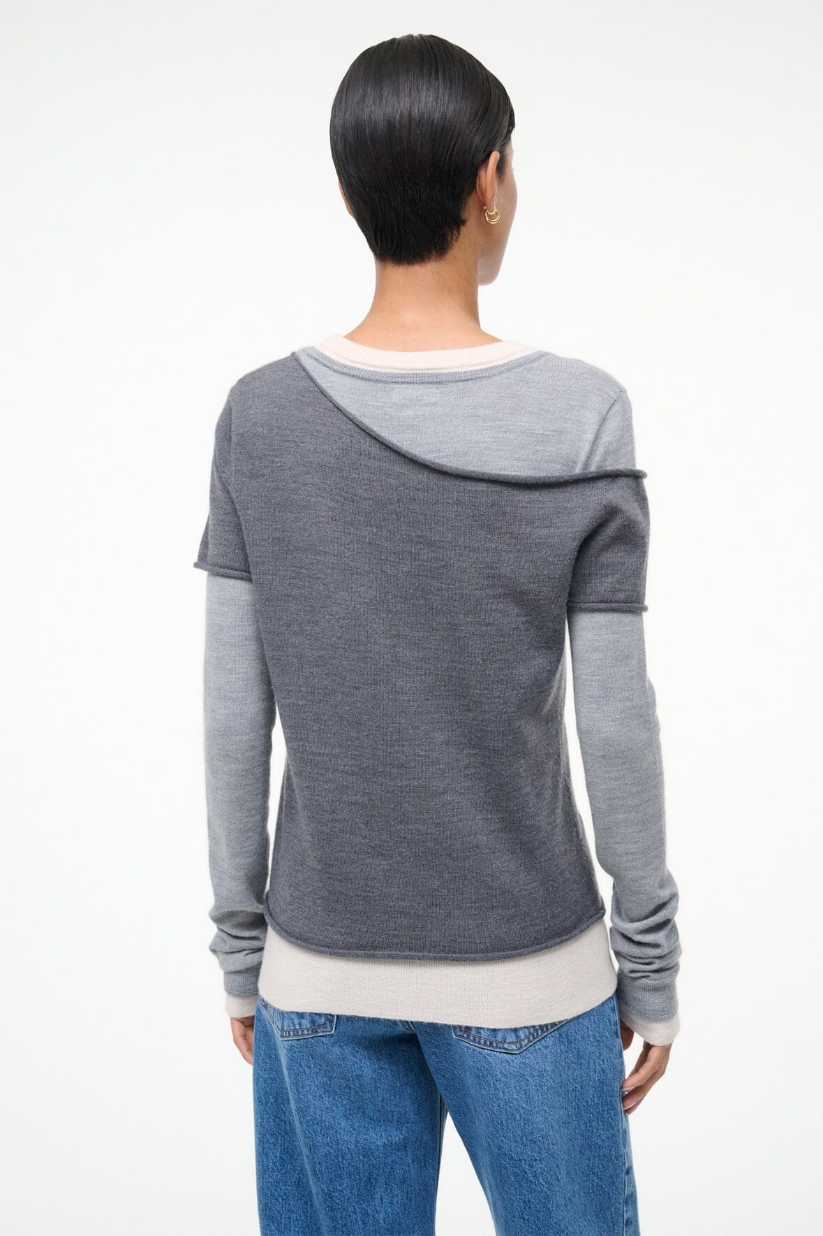 Image SERA TOP | HEATHER GREY MULTI 3 of 4 and Clicking this image will trigger a zoom pop-up