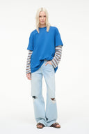 WILLIAM TEE | BLUE MOJAVE STRIPE