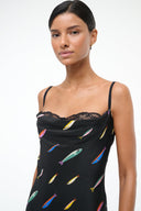 Image EVANGELINE SILK DRESS | POP SARDINES BLACK 2 of 6