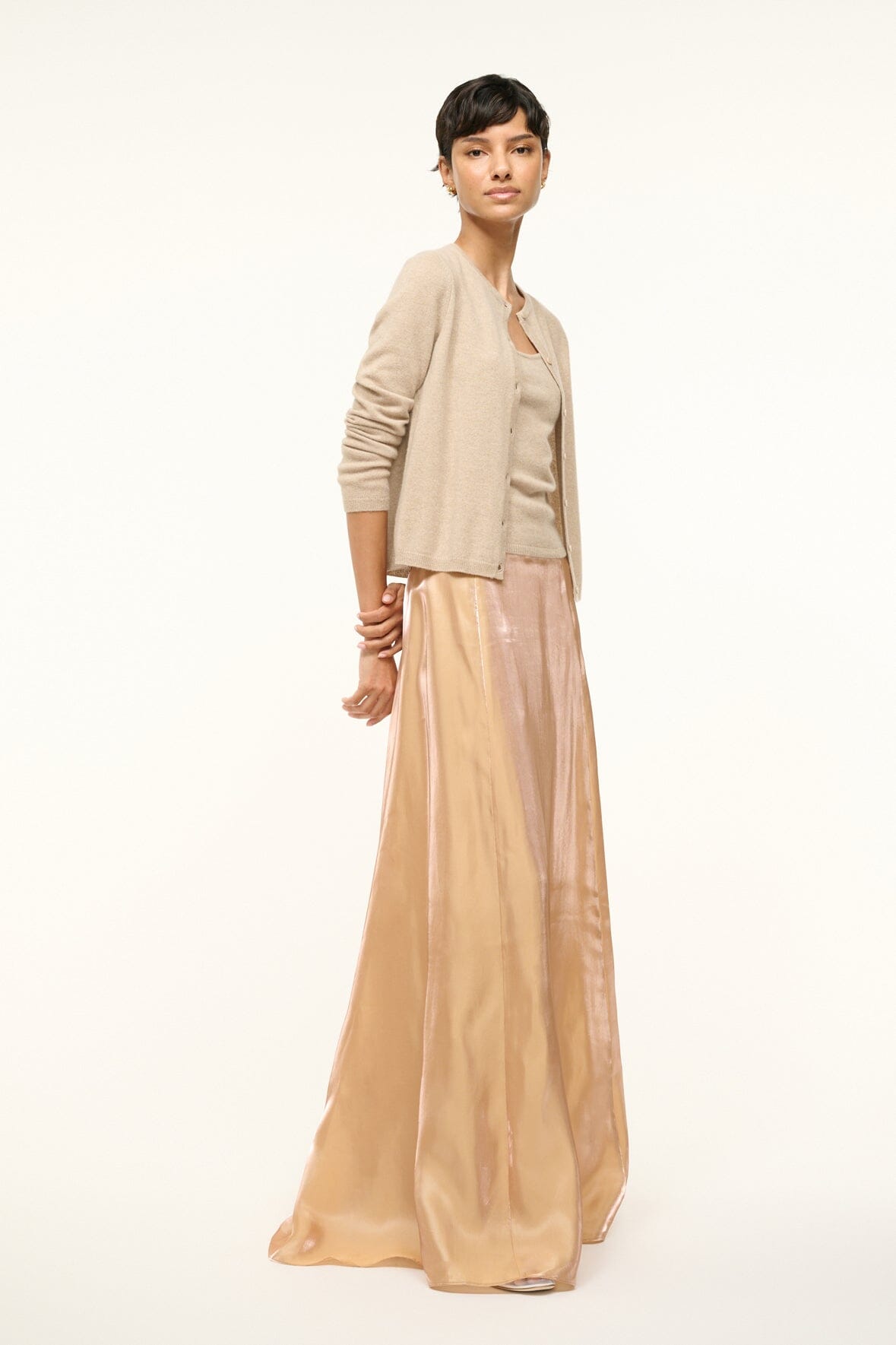 Image VINCENZO SKIRT | ROSE GOLD 2 of 7 and Clicking this image will trigger a zoom pop-up