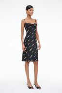 Image EVANGELINE SILK DRESS | POP SARDINES BLACK 4 of 6