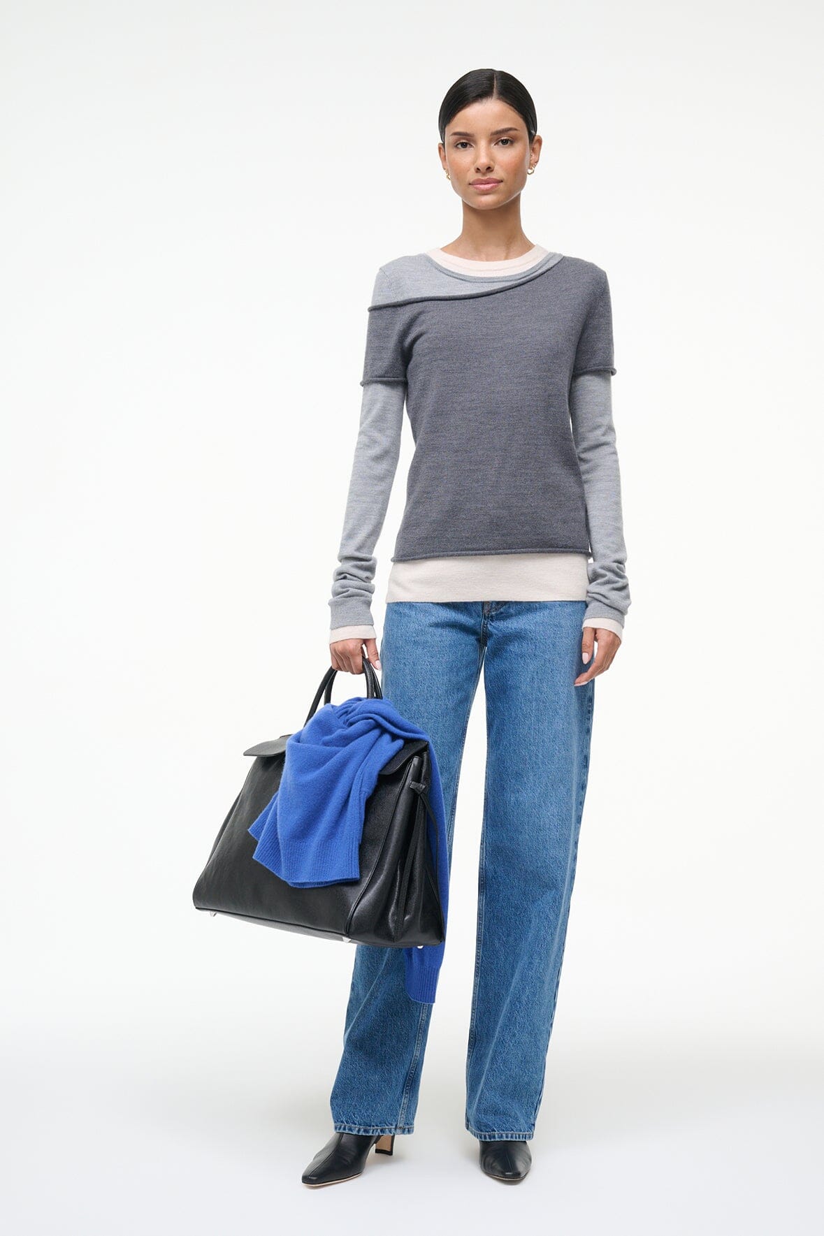 Image SERA TOP | HEATHER GREY MULTI 4 of 4 and Clicking this image will trigger a zoom pop-up