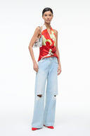 LIORA SILK TOP | RED ZONE