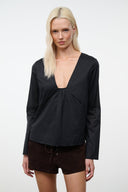VIVI TOP | BLACK BLACK / XS