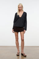 VIVI TOP | BLACK BLACK / XS