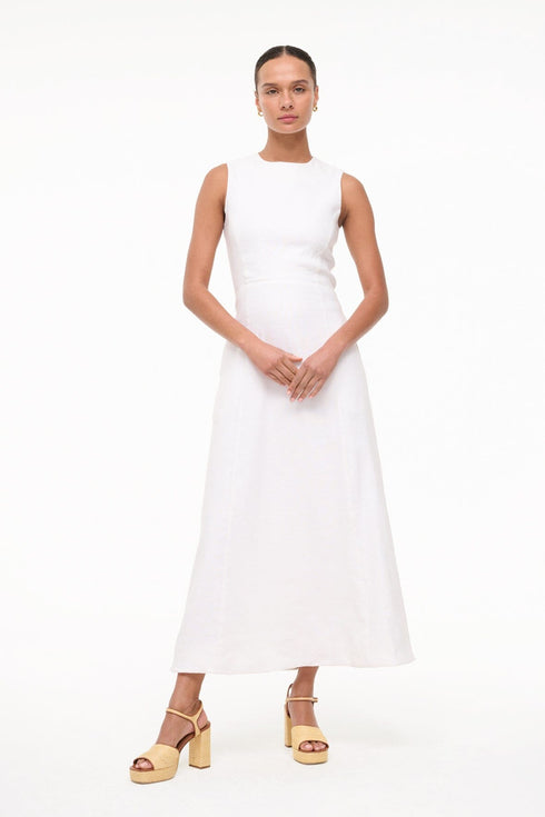 Go to MARTINE LINEN DRESS WHITE view 1