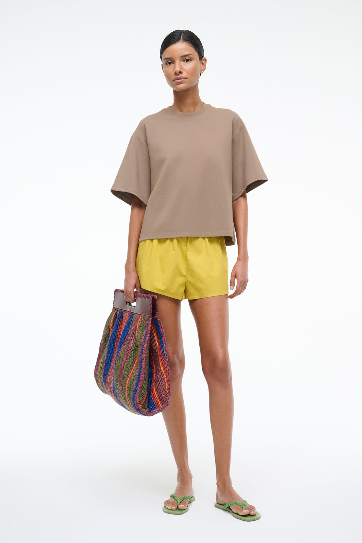 RUE TOTE BAG | JUNGLE STRIPE RAFFIA