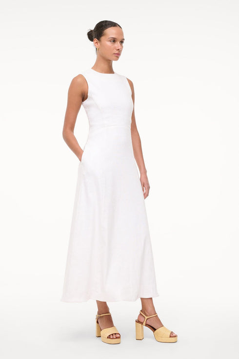 Go to MARTINE LINEN DRESS WHITE view 2