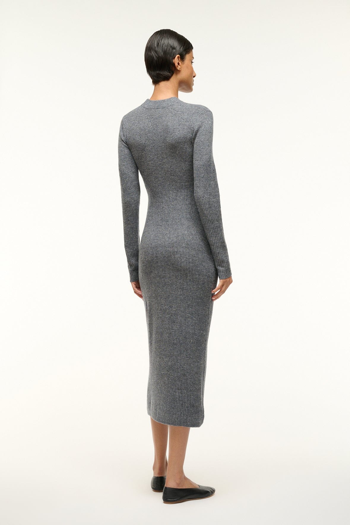 Image RAMONA DRESS | CHARCOAL GREY 4 of 5 and Clicking this image will trigger a zoom pop-up