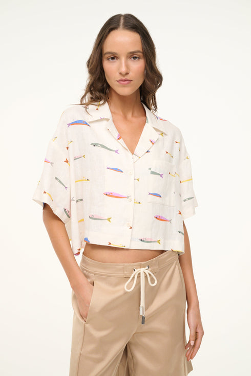 Go to DAYA LINEN TOP POP SARDINES IVORY view 2