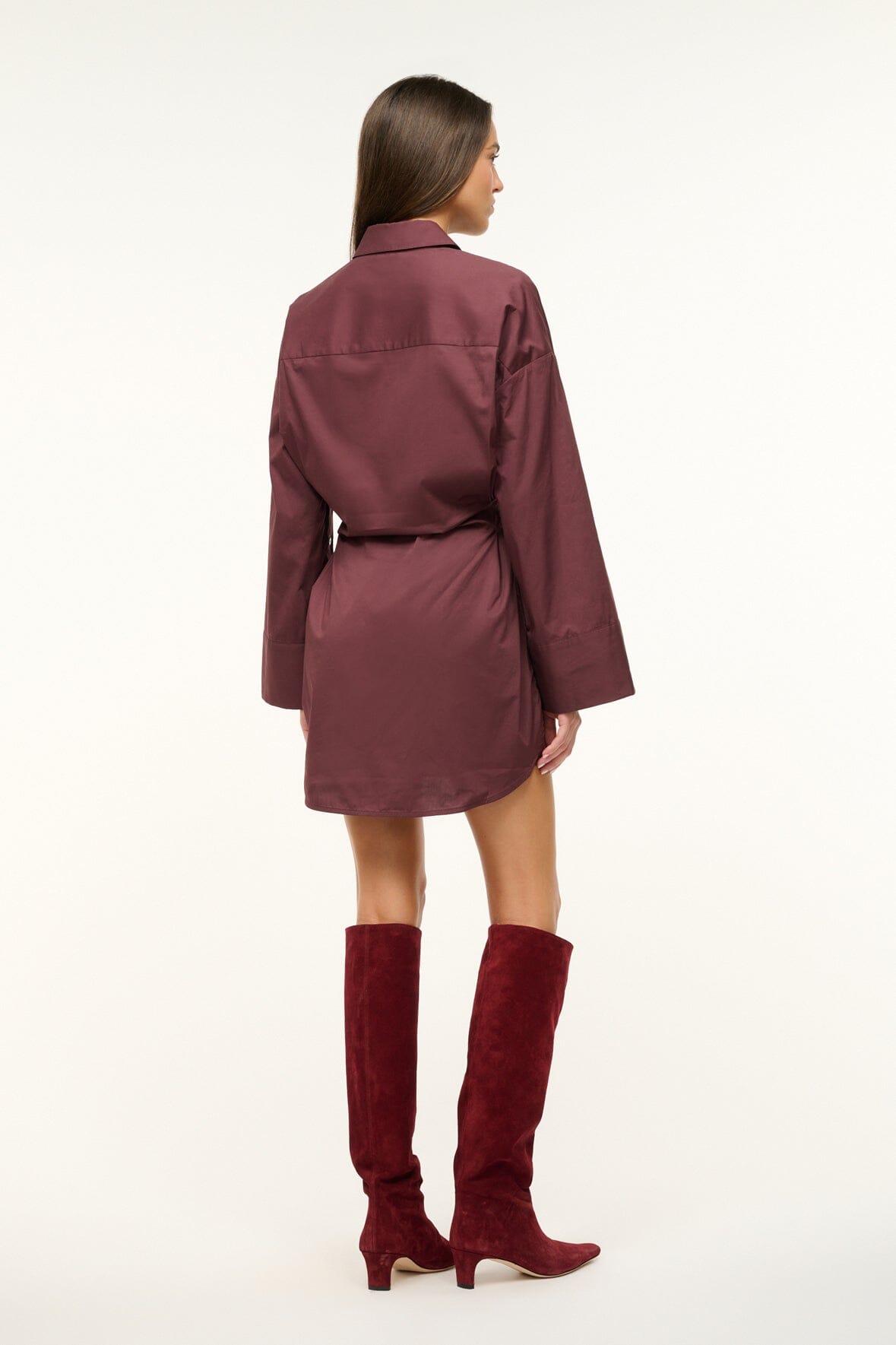 Image CINDY DRESS | MERLOT 5 of 6 and Clicking this image will trigger a zoom pop-up