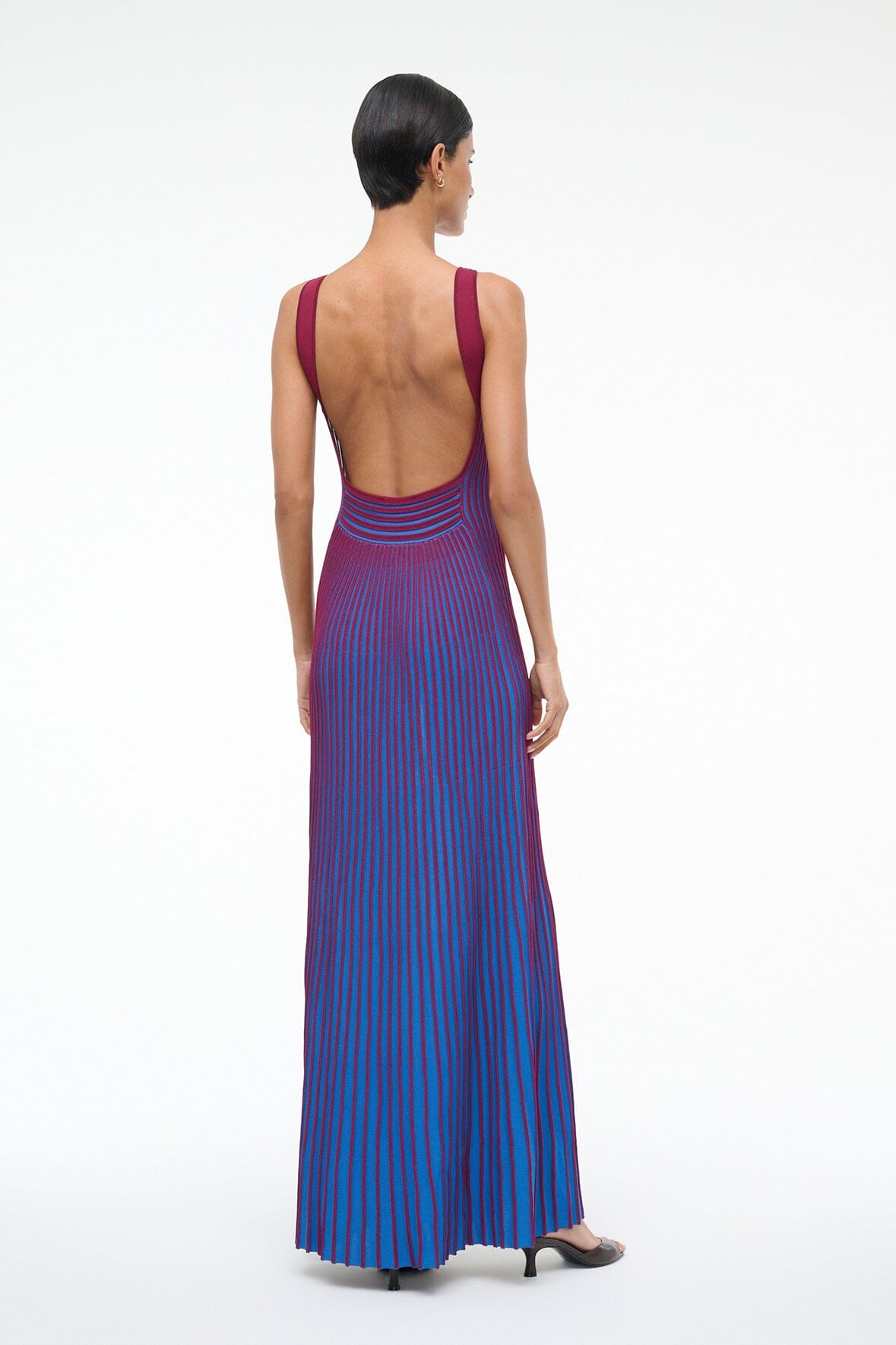 staud maxi knit dress STAUD, Lorena Dress in Skate Stripe, Size XS