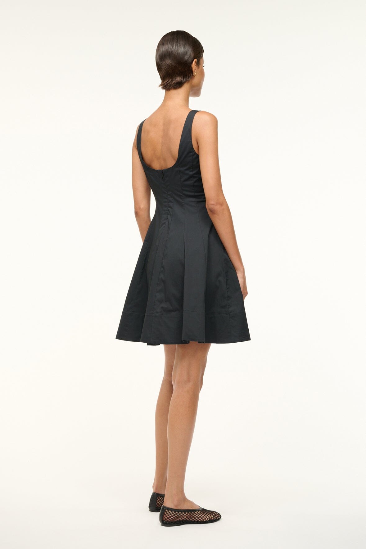 Staud Mini Wells Dress Black