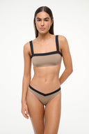 Image LIV BIKINI TOP | TAUPE BLACK 1 of 5