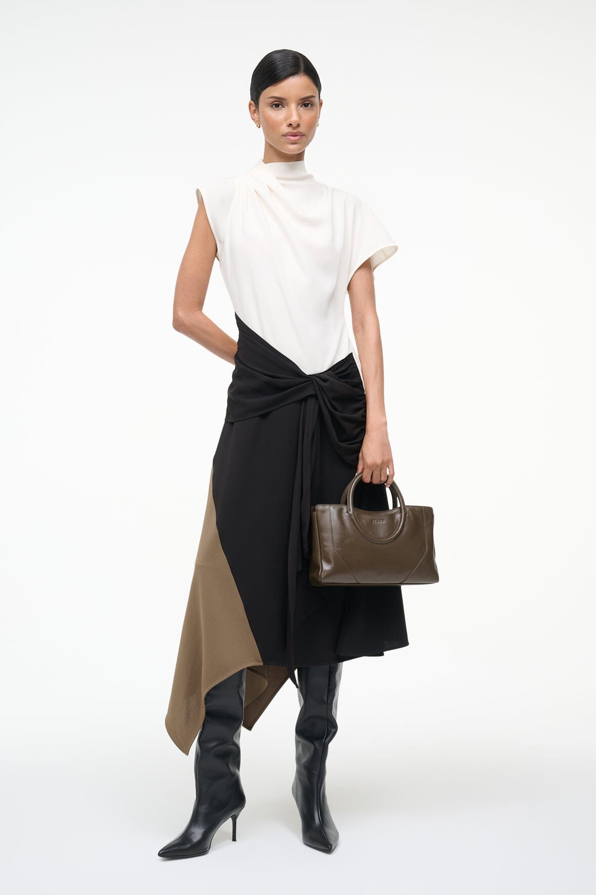 Image DAVINA DRESS | BLACK MULTI 1 of 8 and Clicking this image will trigger a zoom pop-up