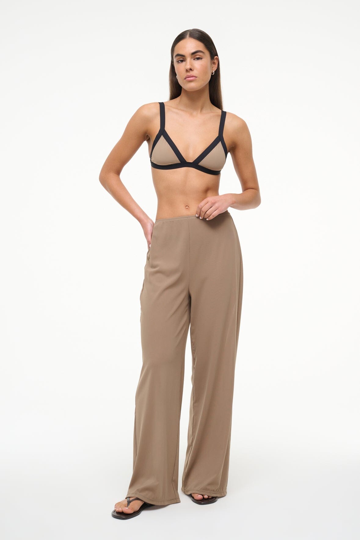 Image MONICA COVERUP PANT | TAUPE 3 of 6 and Clicking this image will trigger a zoom pop-up