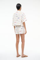 Image PADDLE LINEN SHORT | POP SARDINES IVORY 3 of 6