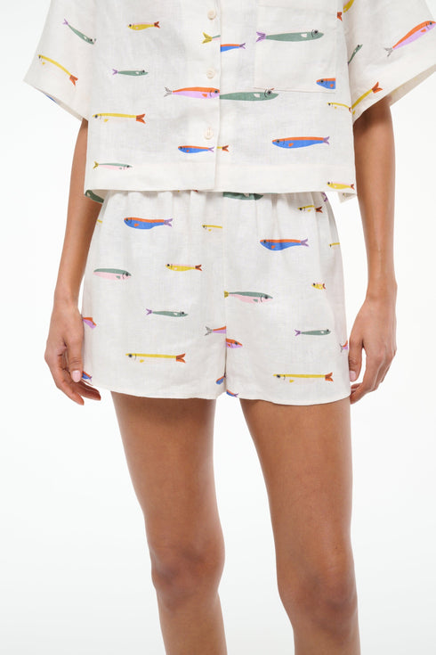 Go to PADDLE LINEN SHORT POP SARDINES IVORY view 2