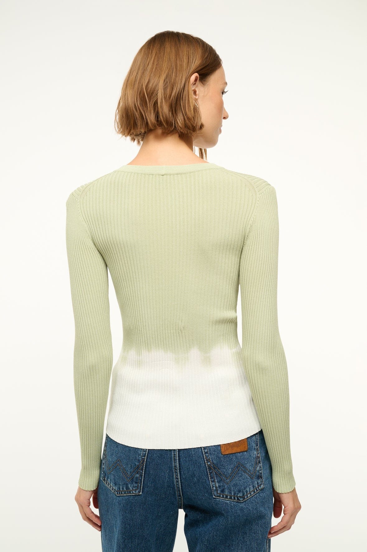 Image CARGO SWEATER | PALE JADE TIE DYE 3 of 5 and Clicking this image will trigger a zoom pop-up