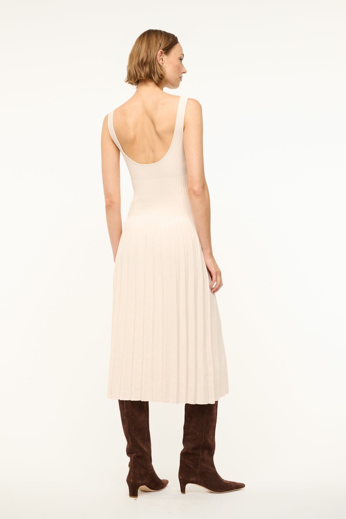 Image ELLISON DRESS | ECRU 5 of 7 and Clicking this image will trigger a zoom pop-up