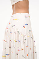 Image PROCIDA LINEN SKIRT | POP SARDINES IVORY 5 of 6