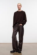 SERRANO CASHMERE RELAXED CREW | DARK CHOCOLATE DARK CHOCOLATE / XS