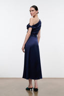 PHARE SILK DRESS | NAVY NAVY / 4