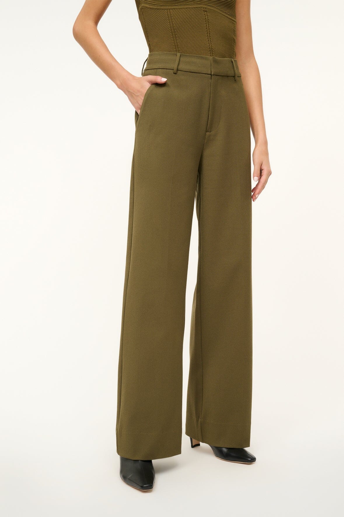 【送料&関税込】Golden Zipped Detailed Trousers PRINCE TWILL PANT SERGEANT GREEN