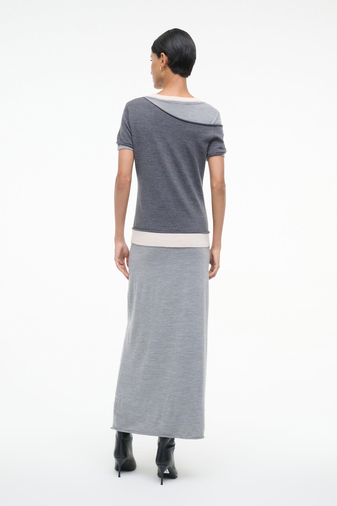 Image LYRIC DRESS | HEATHER GREY MULTI 4 of 5 and Clicking this image will trigger a zoom pop-up