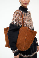 MAUDE TOTE BAG | TABAC SUEDE