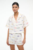 Image PADDLE LINEN SHORT | POP SARDINES IVORY 5 of 6