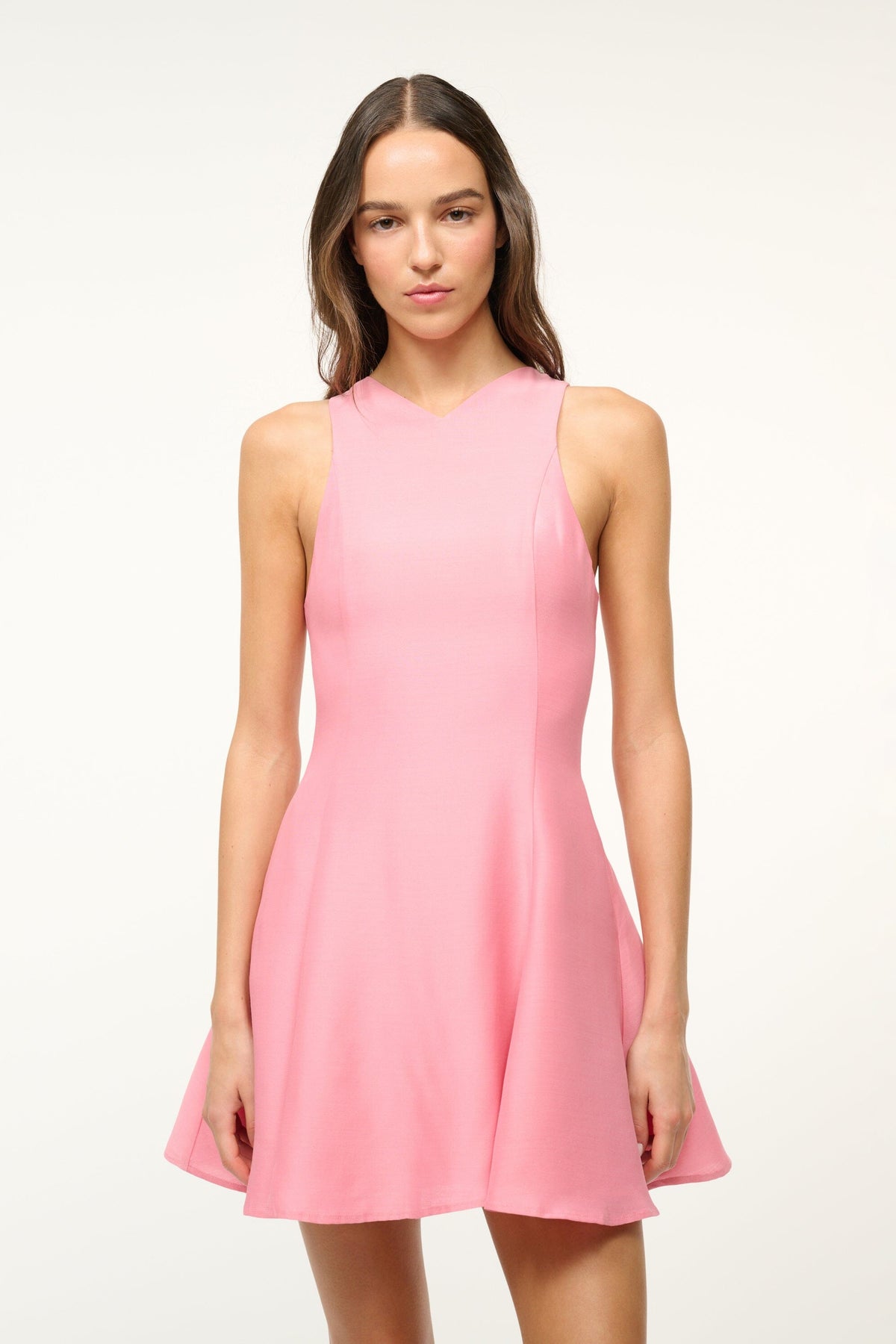 Image MINI HEIKE DRESS | DAMASK PINK 5 of 6 and Clicking this image will trigger a zoom pop-up