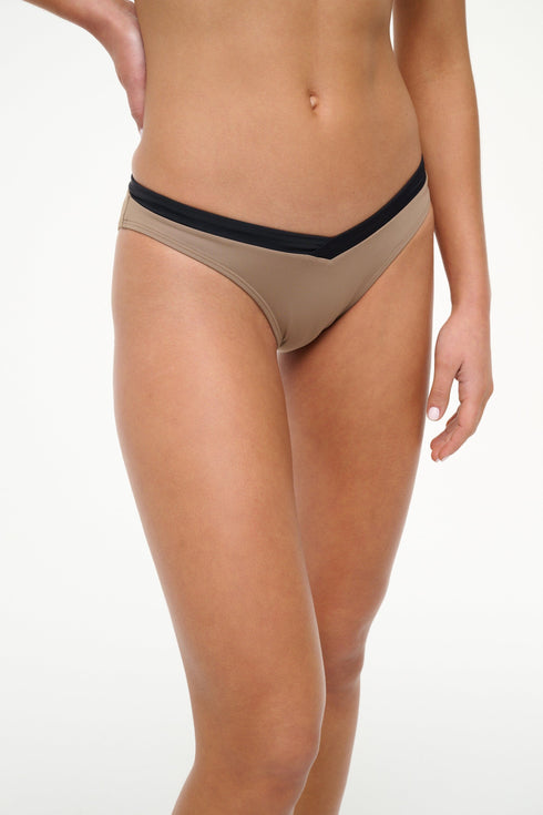Go to GWEN BIKINI BOTTOM TAUPE BLACK view 2