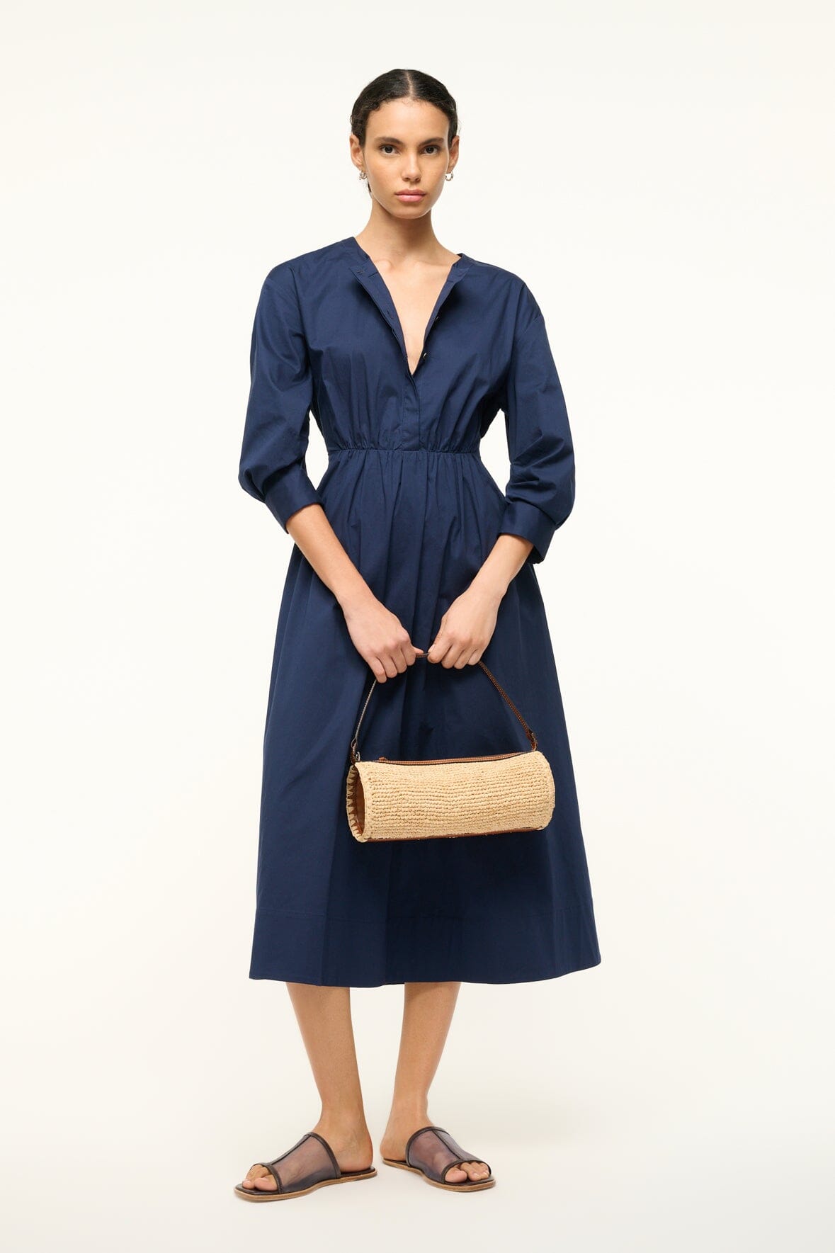 Image CAFU DRESS | NAVY 5 of 7 and Clicking this image will trigger a zoom pop-up