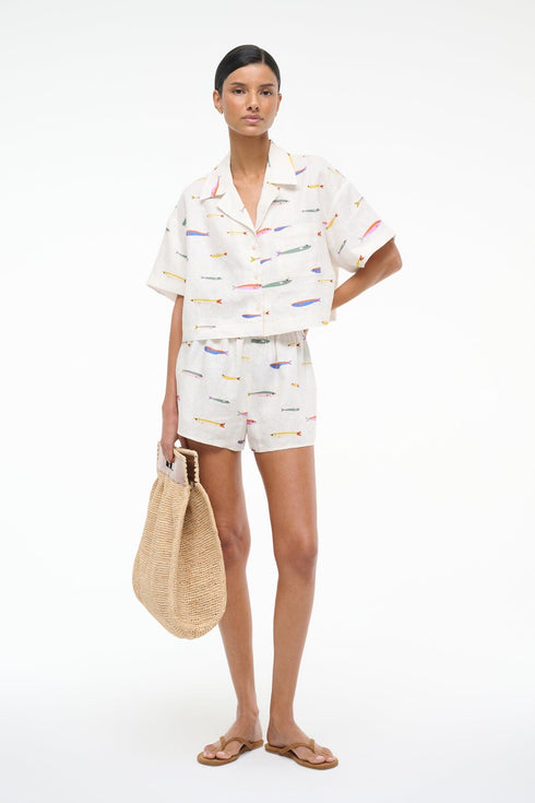 Go to PADDLE LINEN SHORT POP SARDINES IVORY view 1