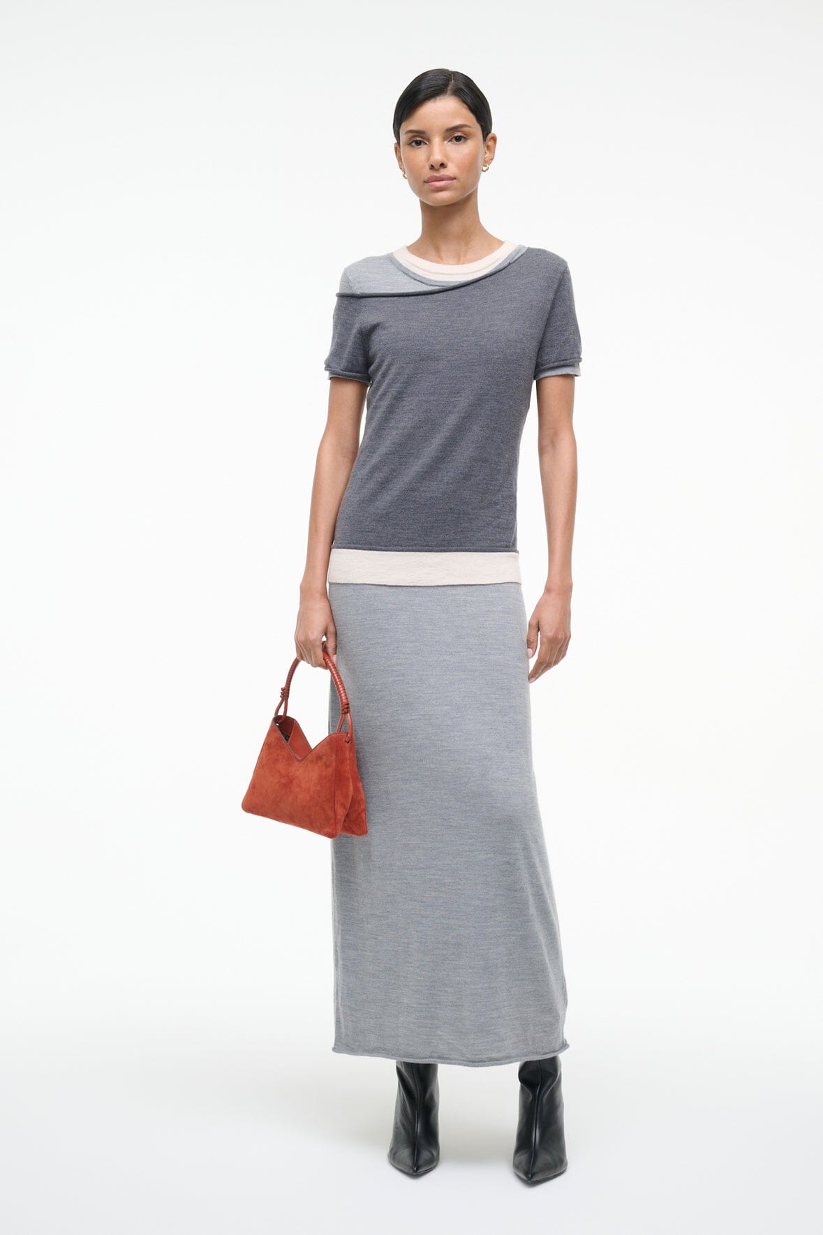 Image LYRIC DRESS | HEATHER GREY MULTI 3 of 5 and Clicking this image will trigger a zoom pop-up