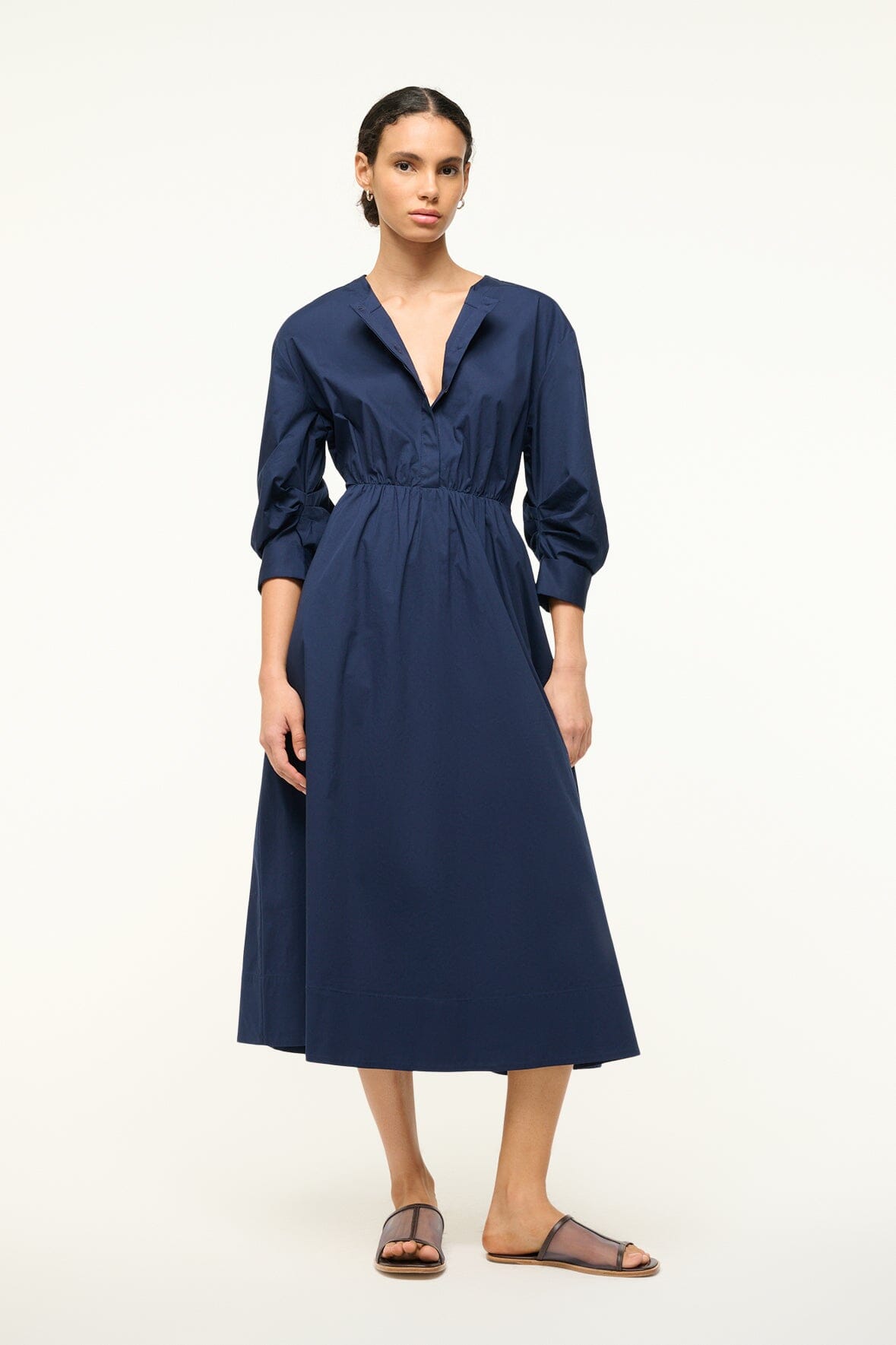 国内発| STAUD ボウタイ オーガンザ ロングドレス Navy 国内発| STAUD ボウタイ オーガンザ ロングドレス Navy (STAUD
