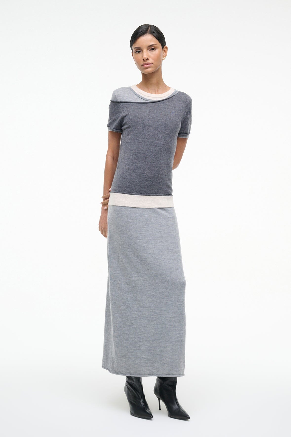 Image LYRIC DRESS | HEATHER GREY MULTI 5 of 5 and Clicking this image will trigger a zoom pop-up
