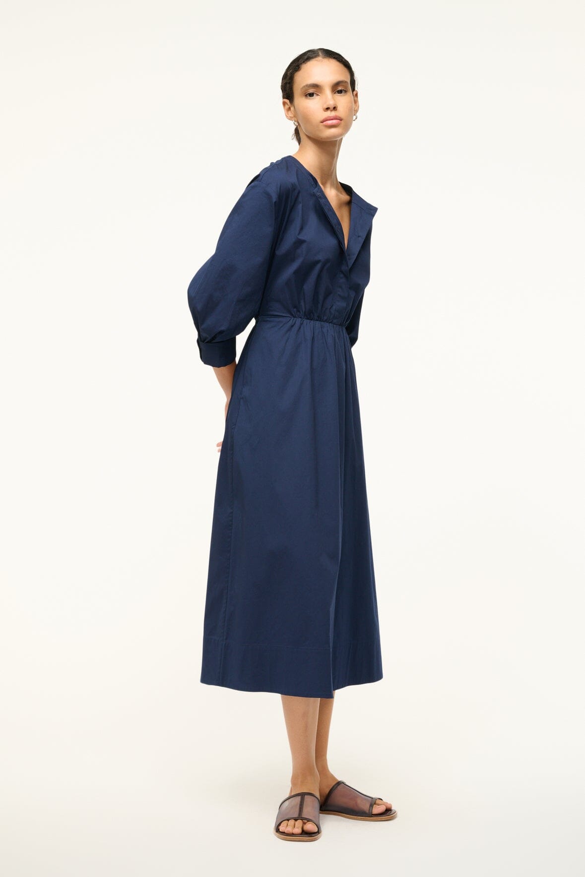 Image CAFU DRESS | NAVY 2 of 7 and Clicking this image will trigger a zoom pop-up