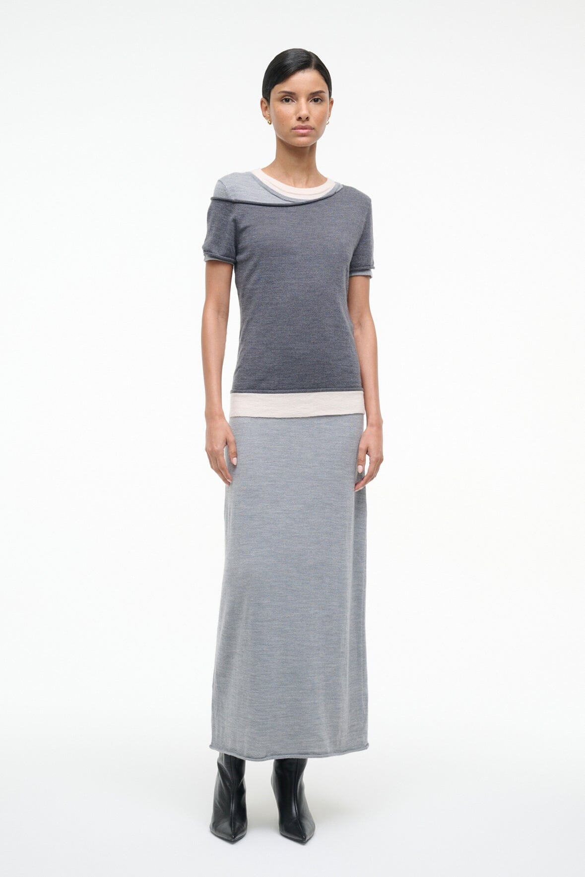 Image LYRIC DRESS | HEATHER GREY MULTI 1 of 5 and Clicking this image will trigger a zoom pop-up