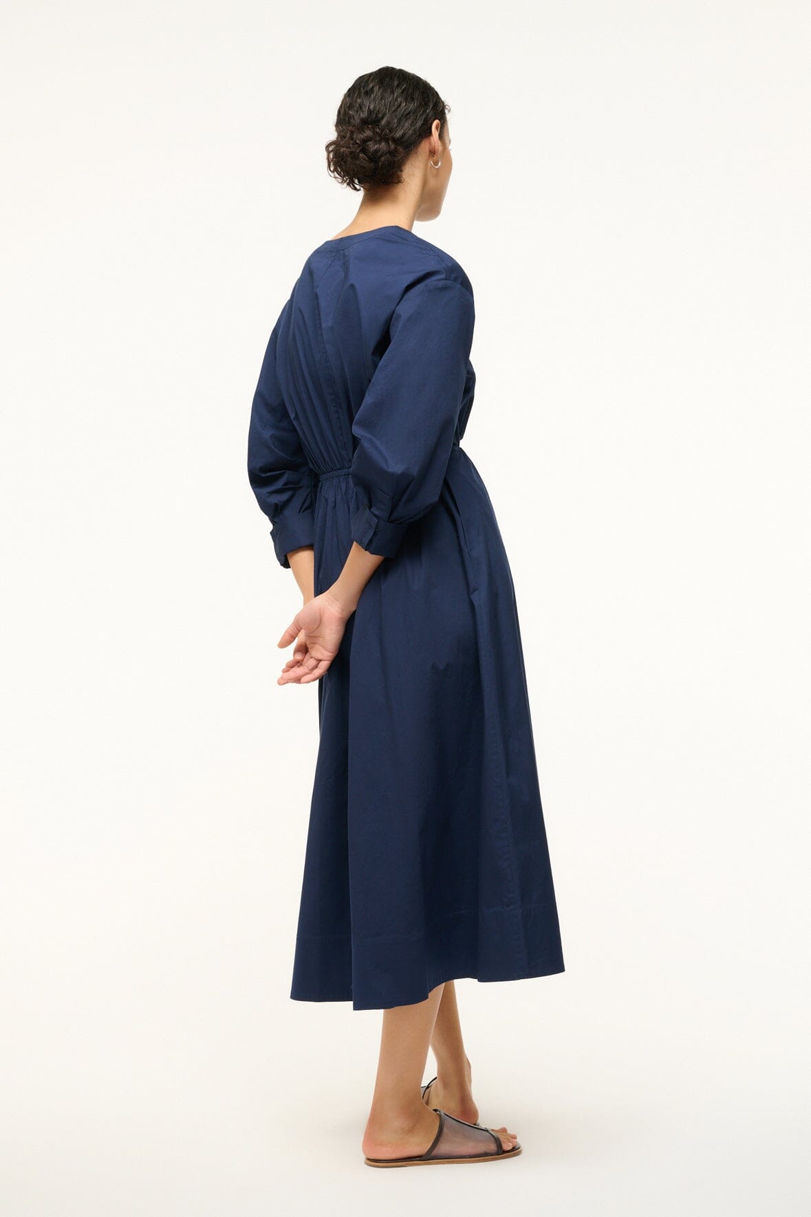 Image CAFU DRESS | NAVY 3 of 7 and Clicking this image will trigger a zoom pop-up