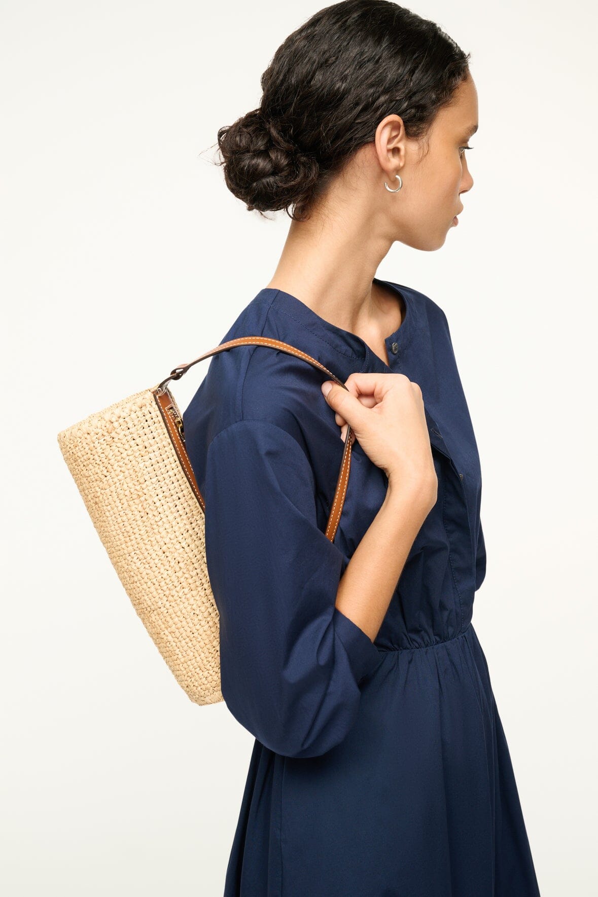 Image MINI TARU RAFFIA BAG | NATURAL TAN 2 of 7 and Clicking this image will trigger a zoom pop-up