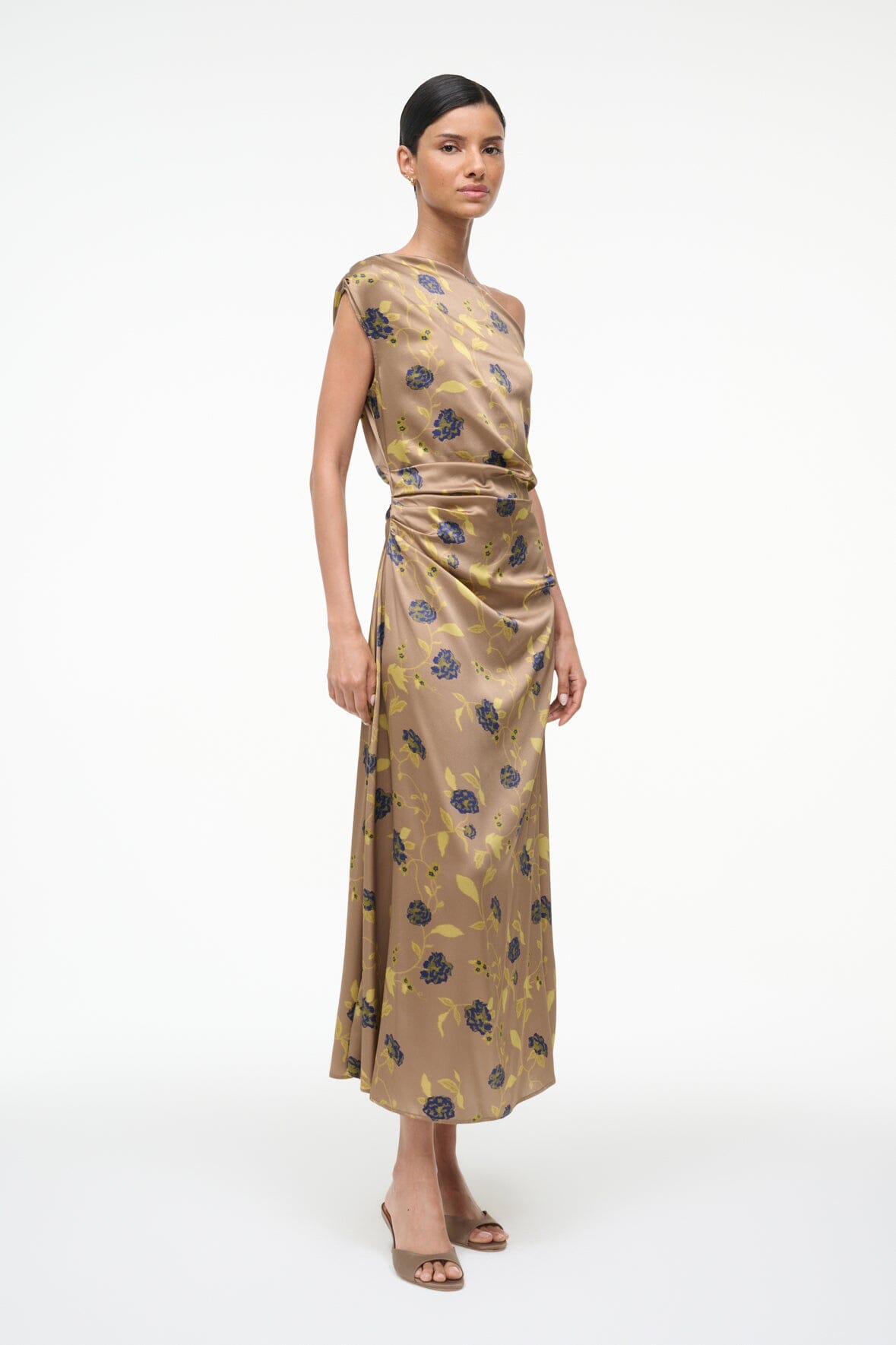 phare silk dress ivory STAUD Exclusive Phare Stretch-Silk Dress in Natural