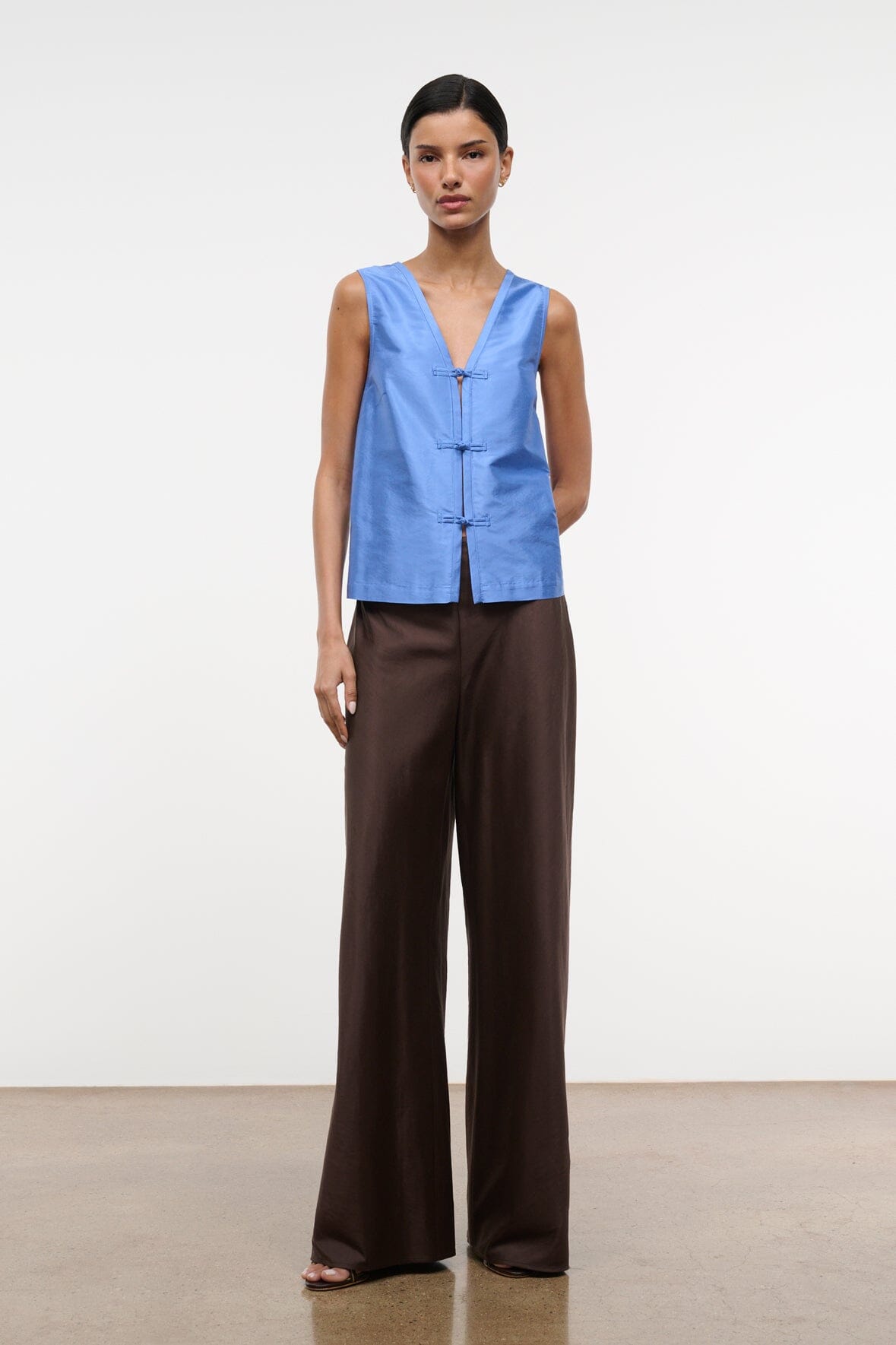 STAUD SAMI SILK TOP COAST
