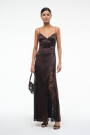 Image TRINITY SILK DRESS | EARTH 1 of 7