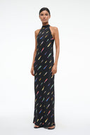 Image WINNIE SILK DRESS | POP SARDINES BLACK 1 of 5