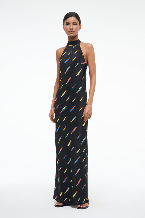 Go to WINNIE SILK DRESS POP SARDINES BLACK view 1