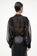 Image EVE SILK BODYSUIT | BLACK 4 of 5